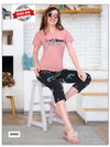 Capri Vol AT2602 Summer Special Shinker Hosiery Cotton Night Suit Wholesale Shop In Surat
